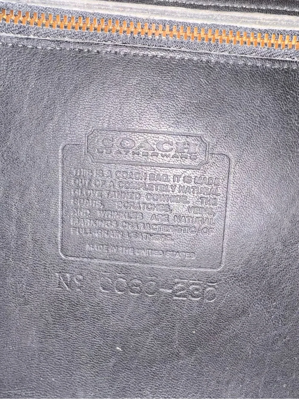 Vintage Coach Black Leather Plaza Bag